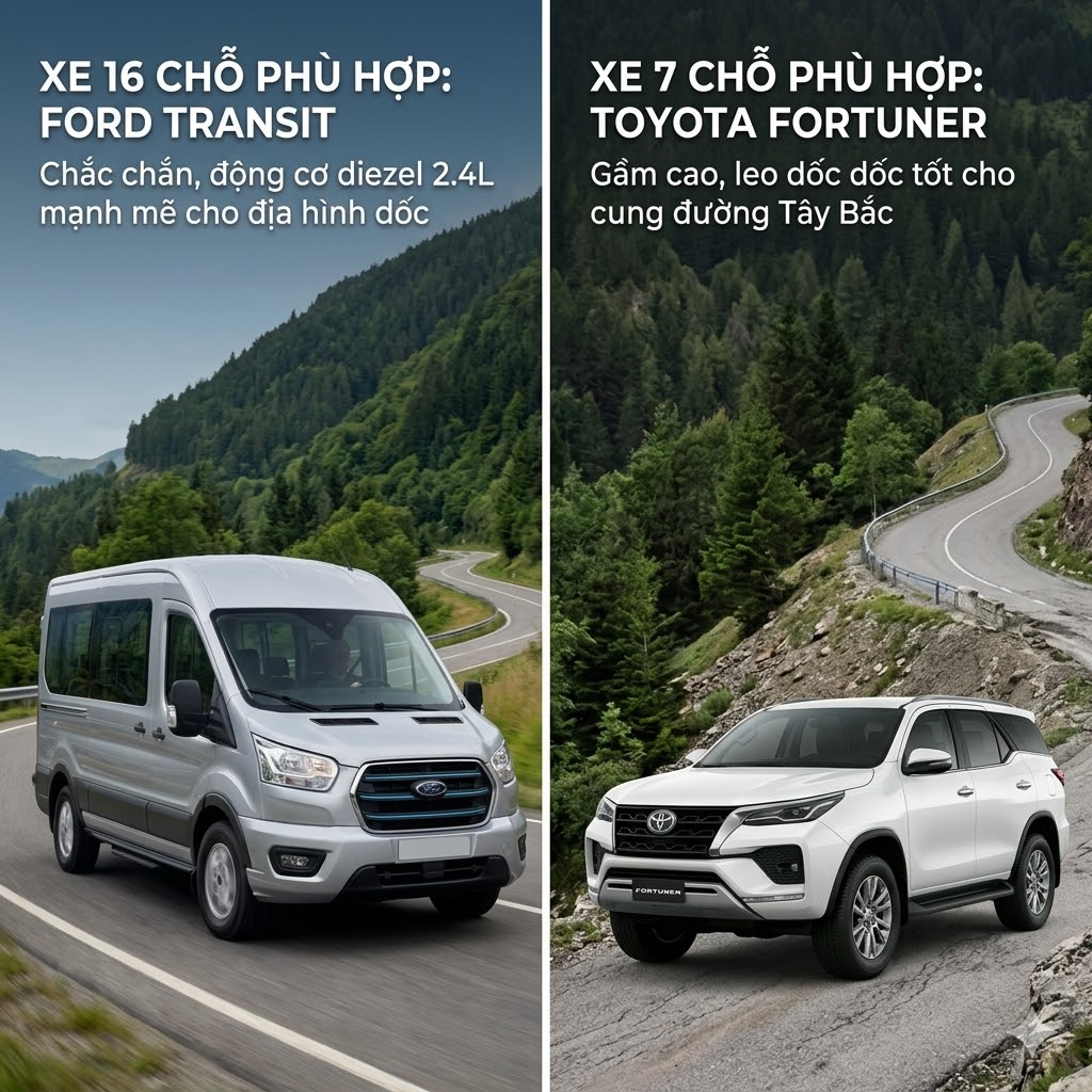 N&ecirc;n thu&ecirc; Xe gi&aacute; rẻ loại n&agrave;o đi Sơn La?